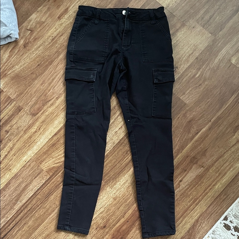 NOBO Black Cargo Skinny Jeans
